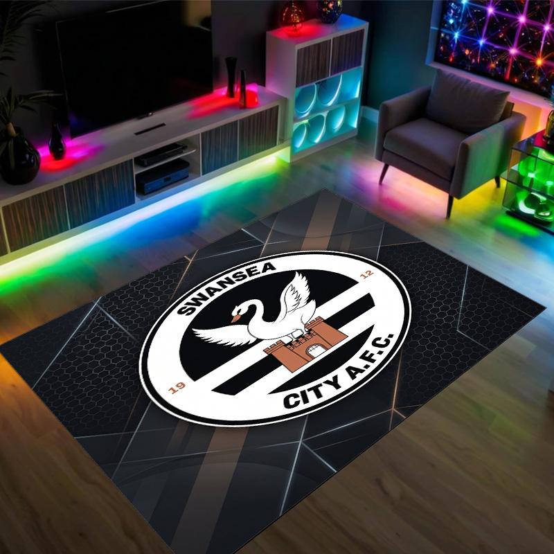Swansea City Design Crystal Velvet Carpet Cozy Non?Slip Printed Rug For Bedroom Living Room Entrance