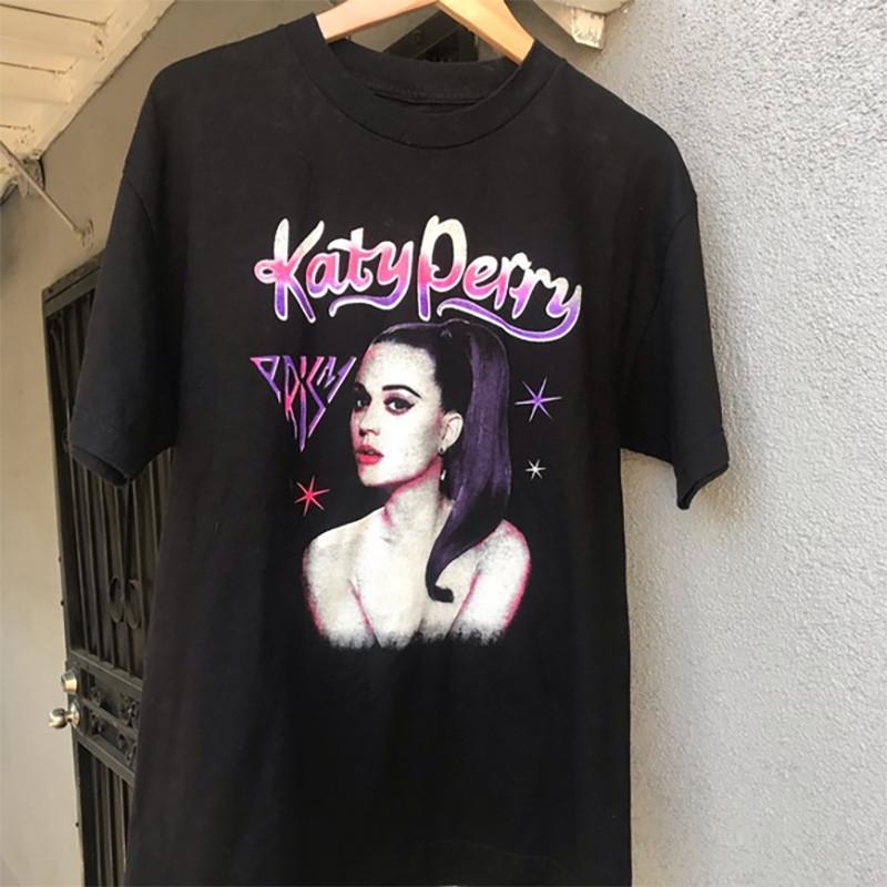 Katy Perry Music For Lovers Black T-Shirt Cotton Full Size