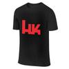 Heckler Koch Hk Логотип Унисекс Футболка Двусторонняя Большого Размера Футболки Унисекс Круглый Вырез Хлопковые Футболки Короткие Летние Унисекс
