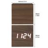 Alarm Clock LED Wooden Watch Table Voice Control Digital Wood Temperature Digital Bamboo Square Table Desktop Clocks2