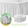 Юбка-кровать с рюшами, однотонная, износостойкая, моющаяся, не выцветающая, удлиненная юбка с кроватью размера «queen-size» для комнаты в общежитии колледжа