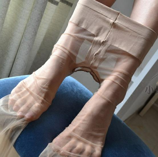 Бесшовные колготки с Т-образной ластовицей и открытой промежностью - Сексуальные прозрачные носки, Эротические чулки высокого класса