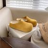[] Синдзюку праздник~ увеличение высоты на 5 см толстая подошва ленивая сумка голова тапочки женские хлеб шлепанцы половина шлепанцы