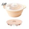 High Temperature Safe Kitchen Tool Foldable Silicone Microwave Steamer Collapsible Steamer Bowl Kitchenware for Cooking Heat-Resistant Food-Grade