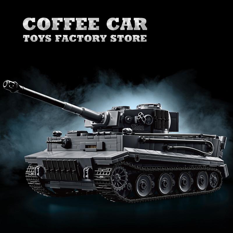 Нетоксичные Новые Блоки Военной Техники Наборы Moc Танк Тигр S04/1322 Сборная Модель Немецкие Блоки Танк Пазл Игрушки Для Взрослых Коллекция Подарки
