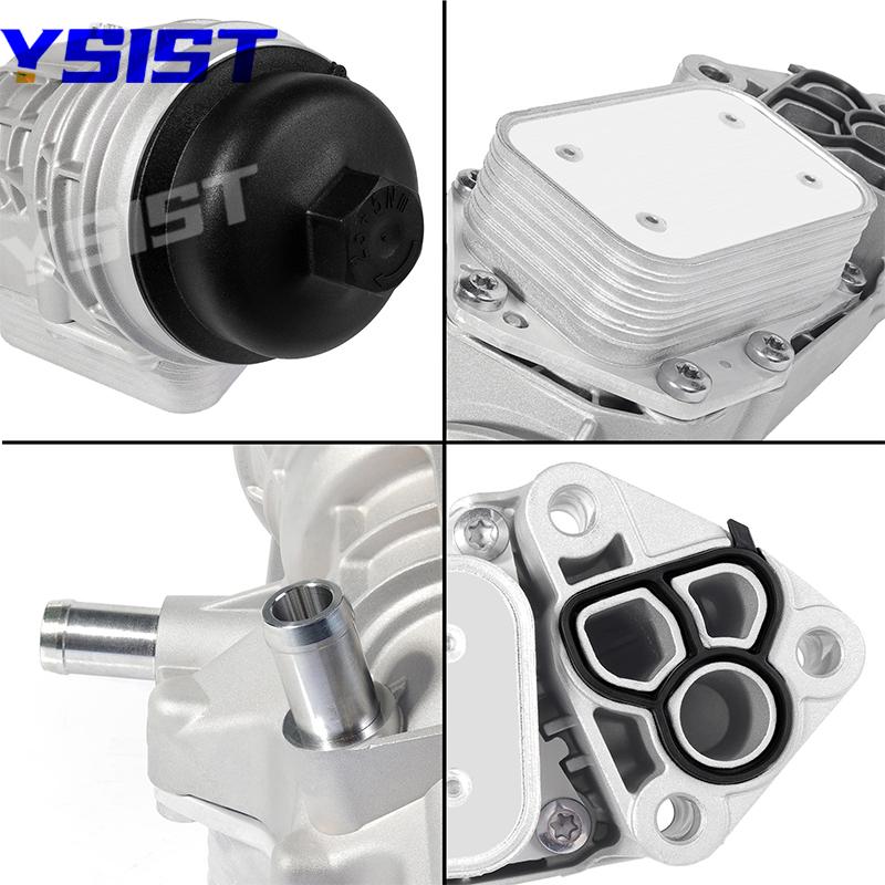 Oil Cooler for Mercedes-Benz A220 V177 A35 AMG W177 CLA250 GLA250 X156 GLA35 AMG GLB250 X247 Aluminum Oil Filter Housing