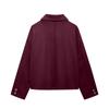Ladies' Solid Color Fashionable Long Sleeved Button Casual Top,  Jacket Jacket Jacket