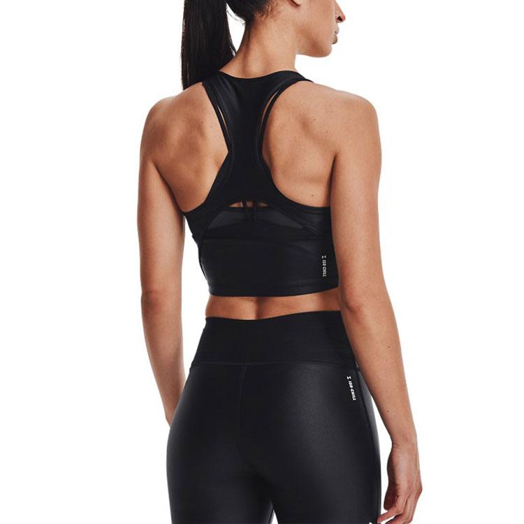 Under Armour Iso-Chill Crop Training Tank Top женские топы черные 1361151-001