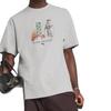 PUMA T Shirts Men's Light Gray Crew Neck Moderate Straight Fit 629412-04