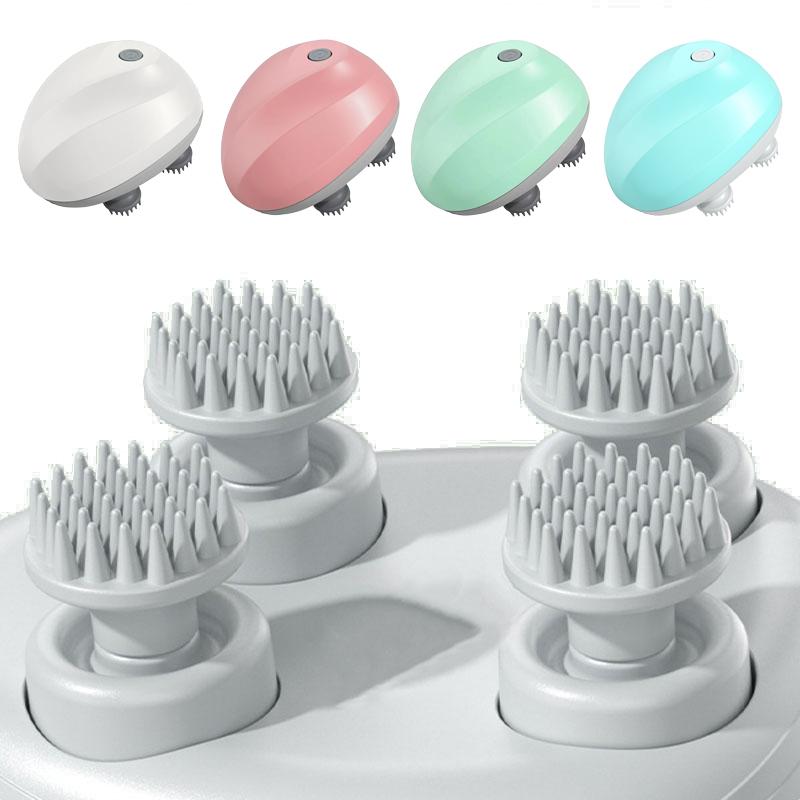 Electric Head Massager Usb Rechargable Scalp Massager Body Massage Health Care Shoulder Neck Deep Tissue Kneading Massage Gift