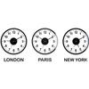 Horloge Murale - Balvi - World Clock - 3 Horloges - Noir - Design Contemporain