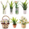 Landscape Miniature Greenery Bonsai Mini Floral Basket Dollhouse Plant Potted Doll Accessories