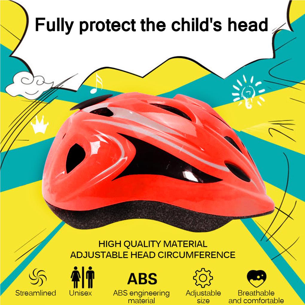Children Sports Helmet Hollow Adjustable Head Protector with Detachable Inner Pad Safe Cycling Scooter Equipment Support