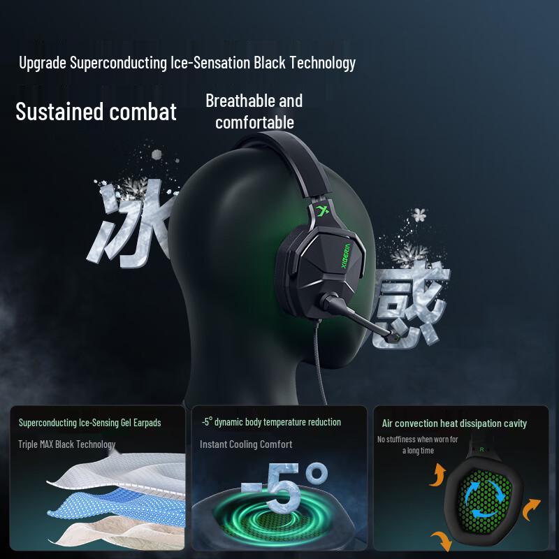 XIBERIA V13Upro Wired USB Gaming Headset with 7.1 Surround Sound