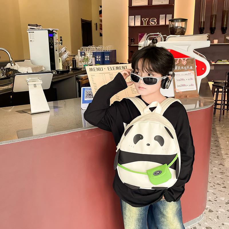 Trendy Kids Panda Backpack For Kindergarten With Breathable Cushioned Straps