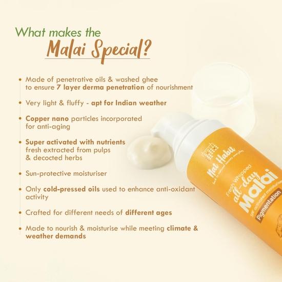 Крем Nat Habit Turmeric Face Malai для сияния кожи, обогащен мускатным орехом от пигментации, 30 г