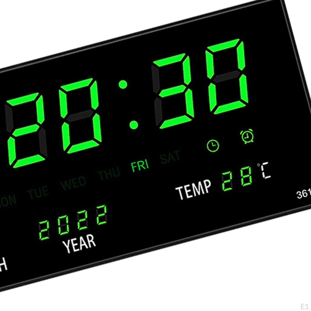 Будильник, многофункциональный, с дисплеем температуры, электронные часы с вечным календарем для