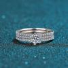 Bague Ringen Кольцо Eternity D Цвет Муассанит Стерлинговое Серебро с Платиновым Покрытием Обручальное Кольцо Муассанит Обручальное Кольцо
