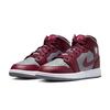 Детские кроссовки Air Jordan 1 Mid GS Cherrywood Red Cement-Grey White DQ8423-615