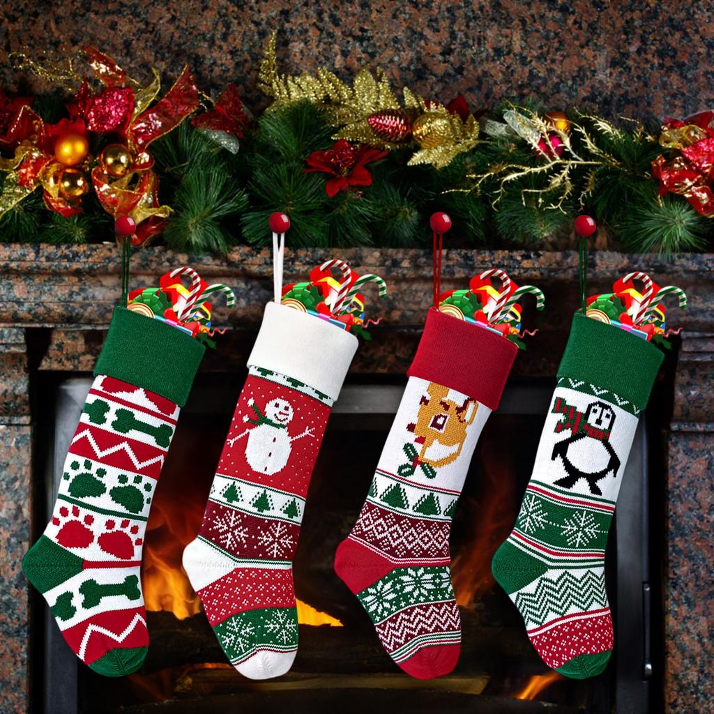 Рождественские носки, конфетный мешок, рождественская подвеска, подарочный мешок