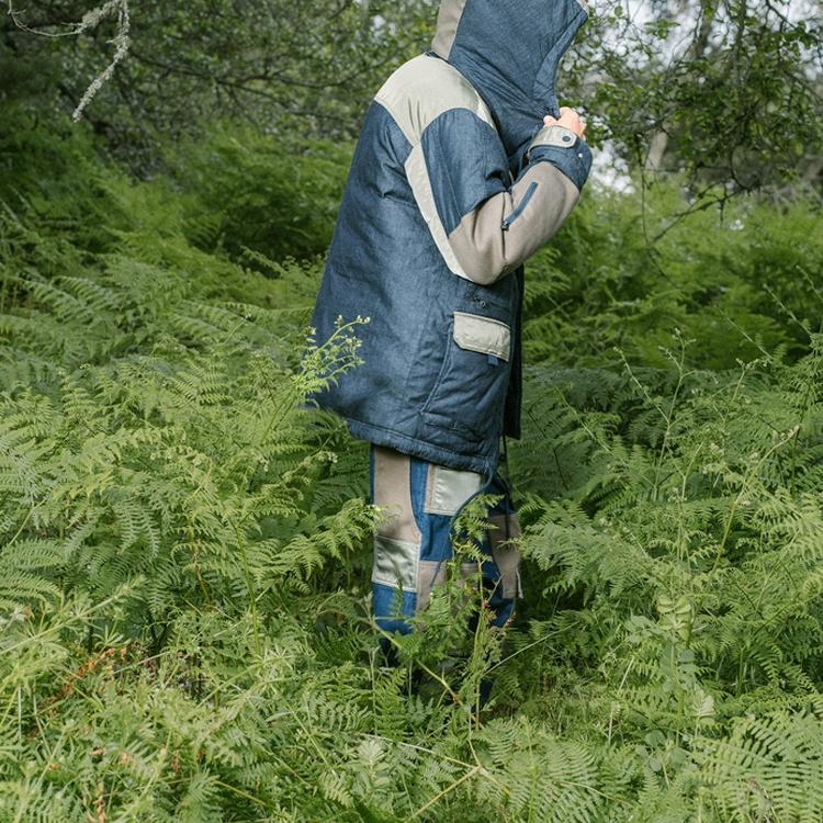 Коллаборация Levis X White Mountaineering Серия Midnight Blue Повседневная куртка с капюшоном Мужская куртка Деним 17880-0002