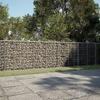 VidaXL Gabion Basket with Lid 450x100x100 Cm Galvanized Iron, Gabion Wall, Gabion Retaining Wall, Fence In 3295197