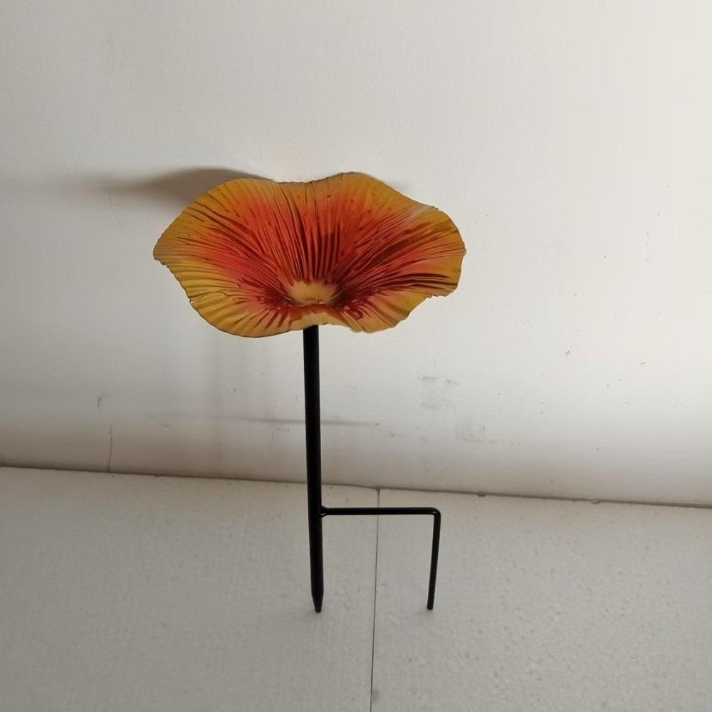 Flower Shaped Standing Bird Basin Detachable Bird Watering Station Bird Water Drinker Garden Decor