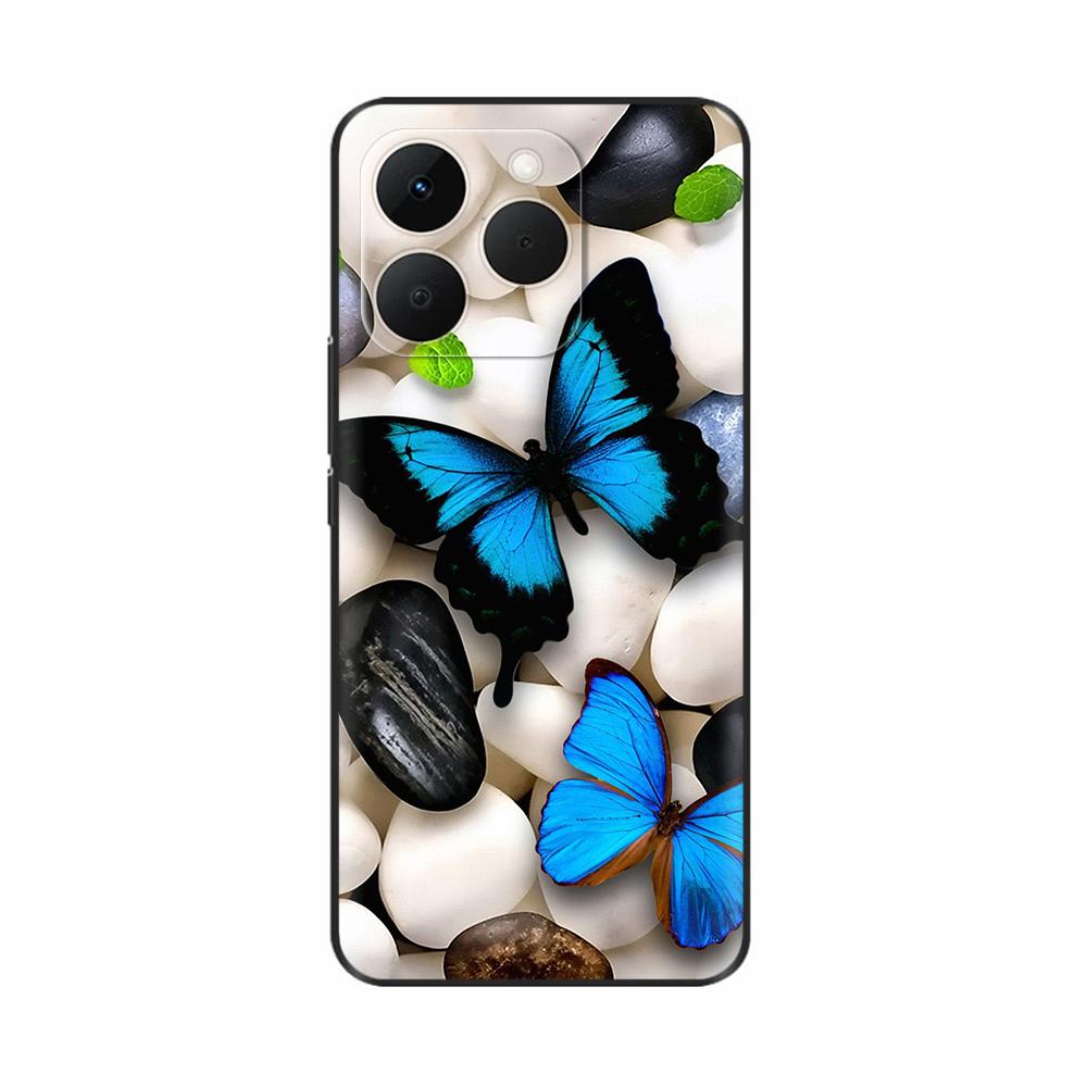 Shockproof Case For Realme 15T 5G Case Luxury Painted Black TPU Silicone Soft Bumper Funda for Realme 15T Phone Cases Back Cover