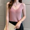 Women's Ice Silk Camisole Tank Top Women's Summer Loose Short Shirt Sleeveless Bottoming Shirt