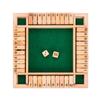 4 Sided 10 Number Pub Bar Party Supplies Shut The Box Dice Board Game Flaps & Dices Game Wooden