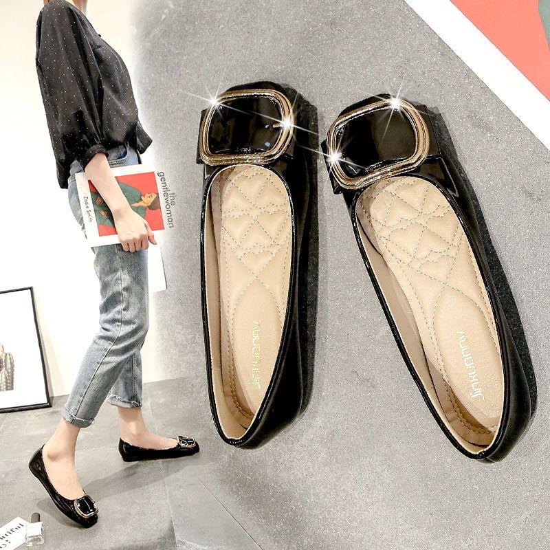 Новое поступление весна лето балетки женская обувь элегантные брендовые офисные туфли женские мягкие черные красные большие размеры 43