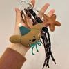 Cartoon Bear Nylon Lanyard Ornament Handmade Rope Bag Charm New Bag Hanging Accessories