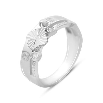 Серебряное кольцо с фианитами, вес изделия 4,49 гр (2169697)