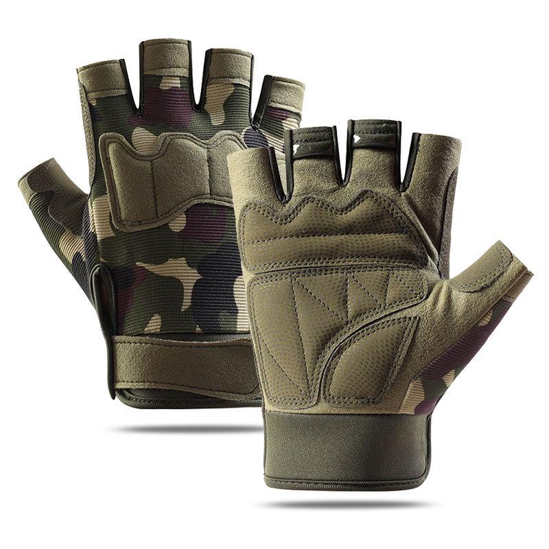 1 Pair of Paratrooper Half Finger Tactical Gloves for Male Special Forces Enthusiasts Outdoor Sports Cycling Mountaineering