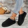 Lace Ethnic Style Autumn And Winter Snow Boots Women'S Shoes Half Drag Cotton Shoes Indoor And Outdoor Large Size 36-44