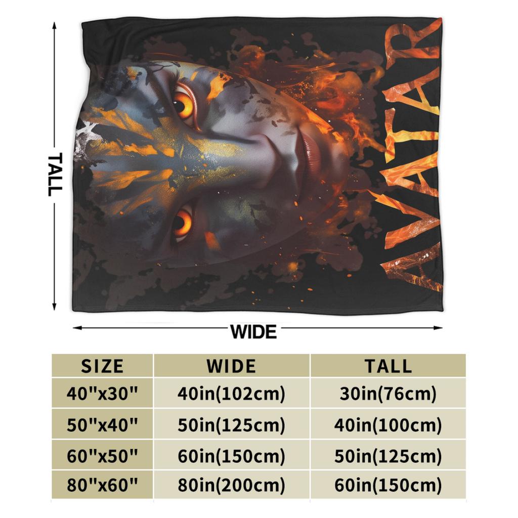Avatar Fire and Ash Blanket Quality Warm Soft Throw Blanket Winter Boy Girl Outdoor Fashion Bedspread