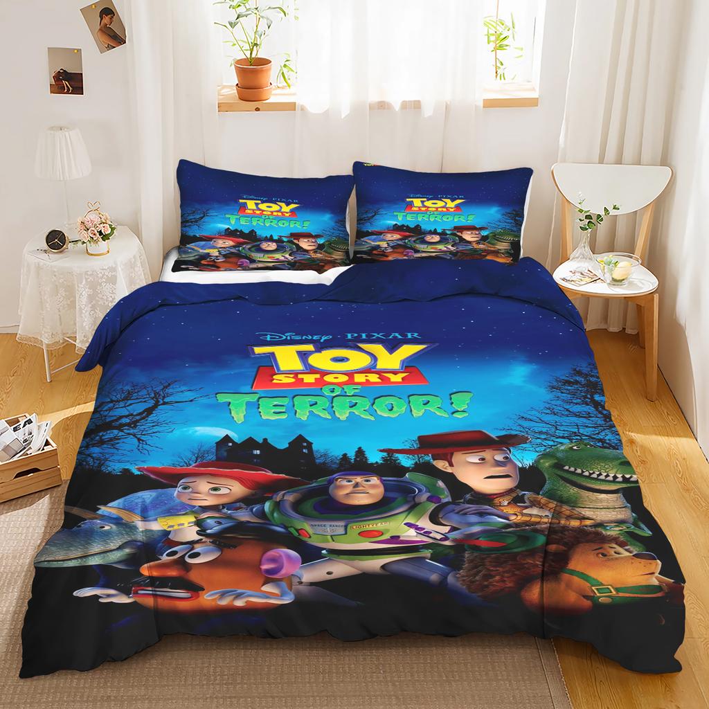 Toy Story Anime Home Bedroom Comforte Nordic polyester material suitable for children and adults 3-piece set