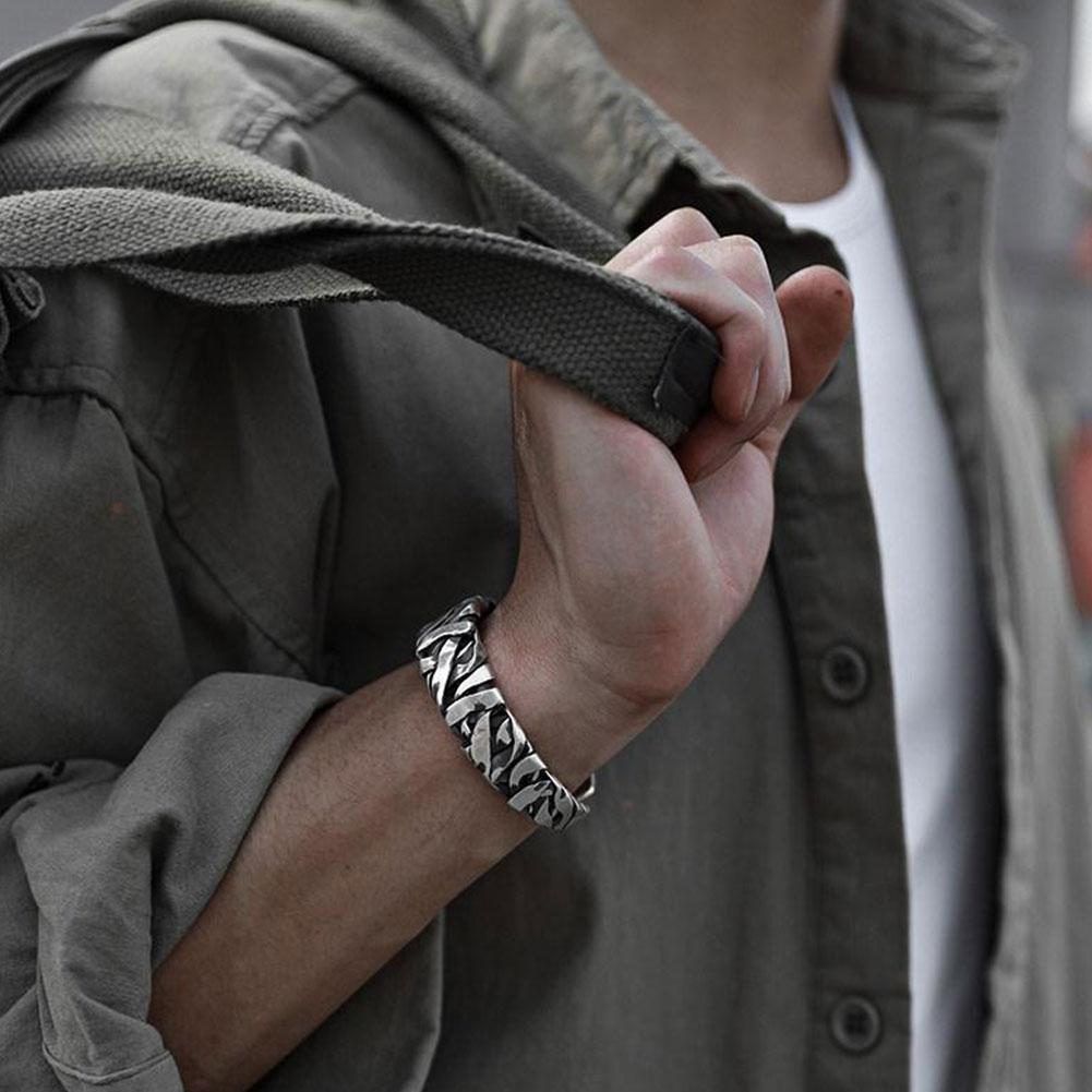 Ретро металлический витой открытый браслет мужской повседневный манжета креативные украшения для верховой езды персональный Motorcy W2E3