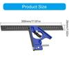 Aluminum Multiple Function Combination Square with Positioning Holes Accuracy Measuring Tool 300mm for Woodworking
