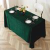 Tablecloth Oblong Shape Pure Color Easy Care Velvet Table Protection Banquets Party