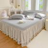 Эластичная кровать с оборками, юбка для кровати, мягкая удобная накидка вокруг кровати, устойчивая к выцветанию, без поверхностной защиты для кровати