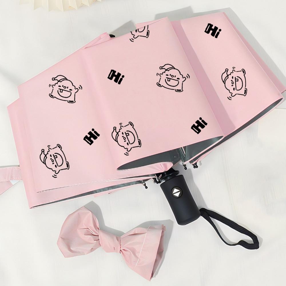 Fully Automatic Portable Folding Umbrella Cartoon Pattern Dual Use Umbrella Travel