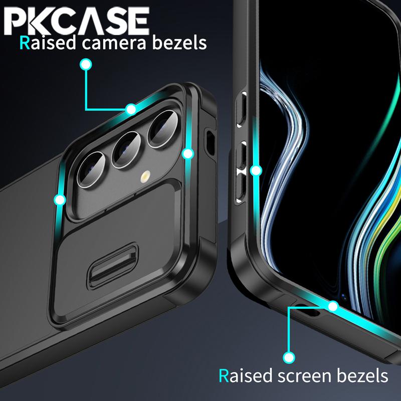 PKCASE Чехол с раздвижным окном для Samsung S25 S24 S23 FE S22 Note 10 Plus 20 Ultra A56 A36 A16 A06 A54 A55 A35 A25 A15 A05 Чехол