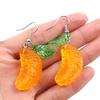 1 пара симпатичных сережек-имитаций апельсина, креативные забавные серьги-гвоздики в виде фруктов для девочек, летние универсальные украшения для ушей, подарок