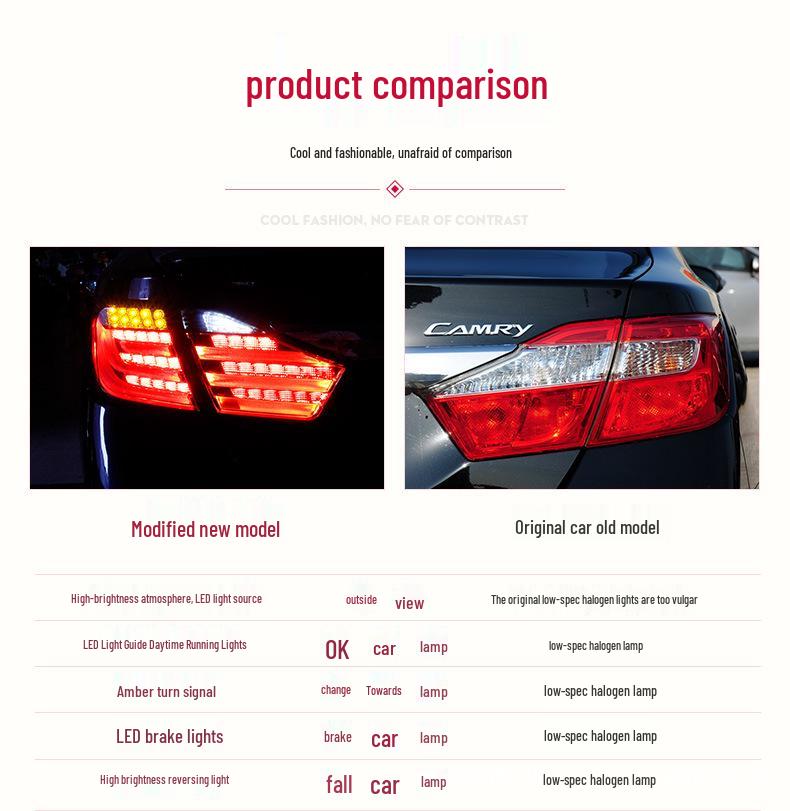Светодиодный задний фонарь в сборе для Camry 7-го поколения 2012-14 годов: Указатель поворота и стоп-сигнал
