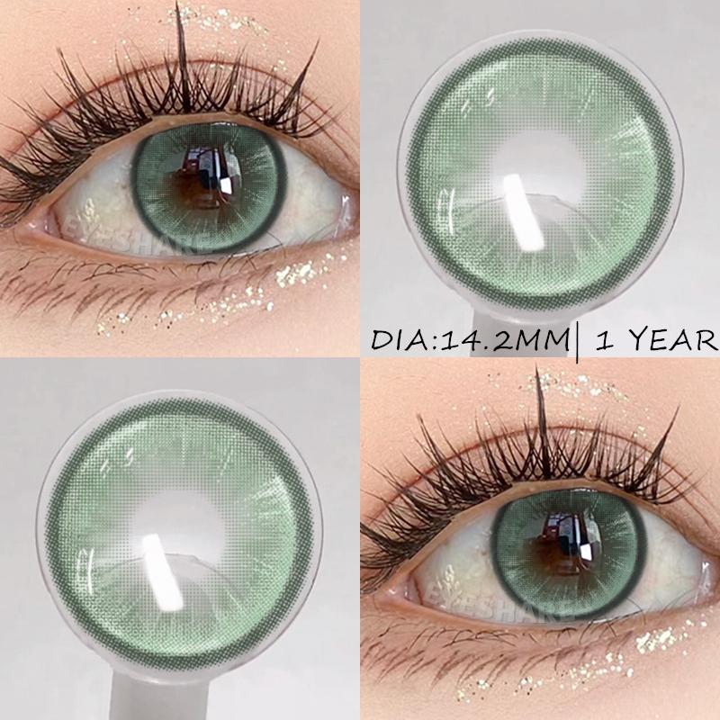 Eyeshare 2pcs Blue Natural Color Contact Lenses for Eyes Brown Lenses Colorcon Korean Lenses Yearly Beauty Brown Eye Contacts