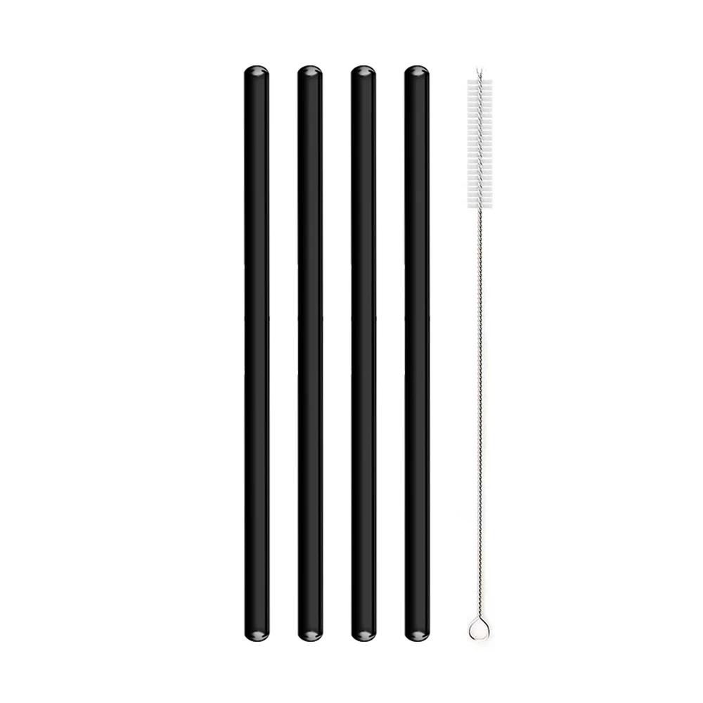 200*8 мм многоразовый стеклянный набор соломинок из боросиликатного стекла для коктейлей соломка здоровая экологически чистая питьевая соломинка с прозрачной кисточкой