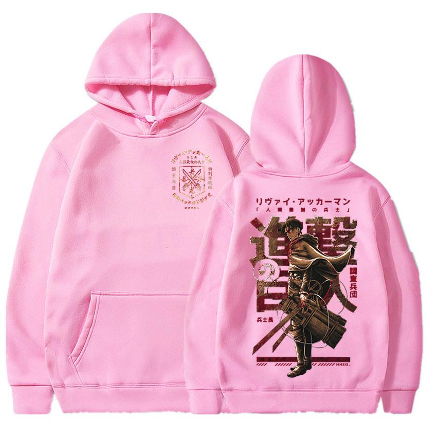 Hot Anime Attack On Titan Levi Graphic Printed Hooded Men Women Hoodies Plus Size Sweatshirt Harajuku Streetwear Clothes Tops