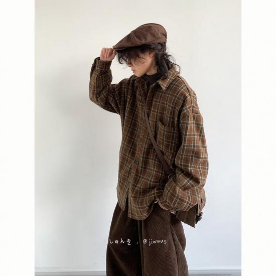 Рубашка с длинным рукавом с буквенным принтом 2024 года в японском стиле в стиле Гонконга, свободная рубашка для мальчиков, летнее модное универсальное повседневное пальто