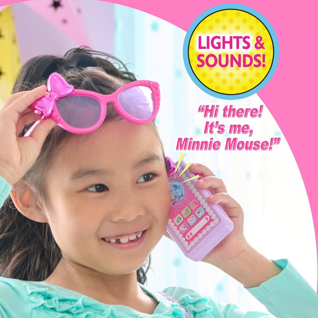 Just Play Disney Junior Minnie Mouse Bow Fabulous Bag Set, Dress Up Pretend Play Toy Purse, 7 Piece Set, Ages 3 and Up